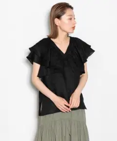 定価1.6万　ROPEフリルブラウス(クリーニング済み)