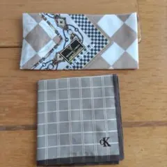 CK チェック柄 ハンカチ 2枚セット