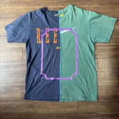 HURRAY HURRAY ヴィンテージ再構築 スポーツTシャツ　ブルーナボイン