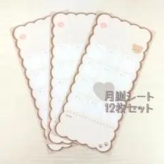 ♡⃛ 月謝シート 12枚セット ♡⃛