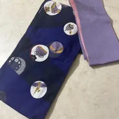 新品未使用　浴衣　巾着　鞠　折り鶴柄