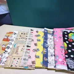 猫柄綿生地セット 80x50cm & 50x90cm