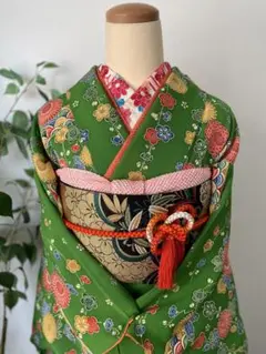 【成人式振袖フルセット】艶やかな沖縄紅型染め物 振袖☆成人式☆結婚式☆沖縄☆紅型