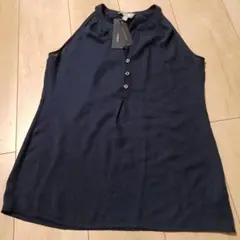 値下げ 新品 バナナリパブリック XS ノースリーブ ネイビー 未使用タグ付き