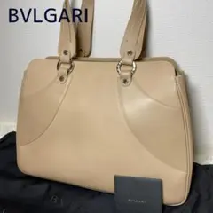 【超希少】BVLGARI チャンドラ レザー トートバッグ ベージュ 金具