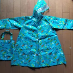 Kids Fore キッズレインコート L 恐竜柄