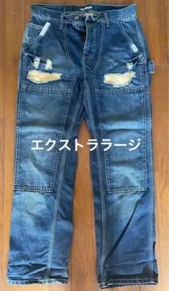 【値下げしました‼️】エクストララージ ダメージジーンズ