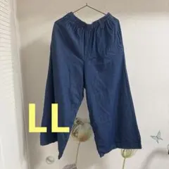 デニムワイドパンツ ウエストゴム