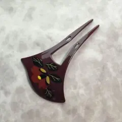 かんざし 鼈甲風 簪 ツバキ 椿 金蒔絵 漆塗風 和装小物 冠婚葬祭 012