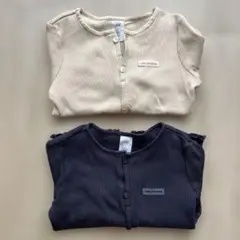 H&M 92 長袖 リブカットソー