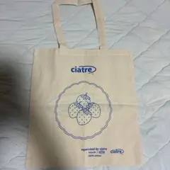 ciatre logo&strawberry tote BLU