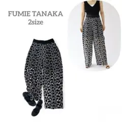 FUMIE TANAKA　フミエタナカ　レースパンツ　総柄　ブラック