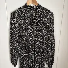 ZARA フラワープリント ロングワンピース XS