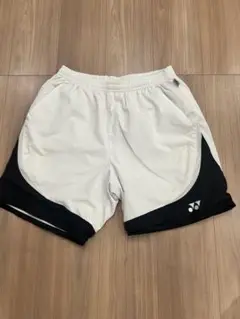 【廃盤品】YONEX バドミントンパンツ L ホワイト/ブラック