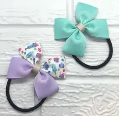 【362】ハンドメイド　グログランリボンのヘアゴム