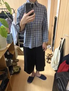 長袖 チェックシャツ 古着