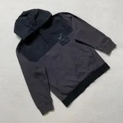 ZARA キッズ パーカー プルオーバー フーディ バイカラー 140 ブラック