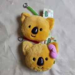 ２個セット。コアラのぬいぐるみ定期券ケース
