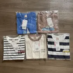 【petit main】新品未使用タグ付き / プティプラ半袖Tシャツ5点セット