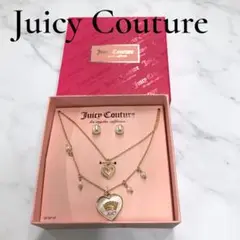Juicy Couture ゴールド ロゴ ネックレス ピアス セット