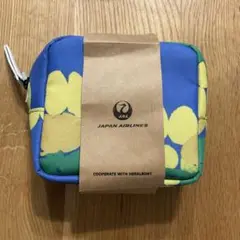 JAL HERALBONY 花柄ポーチ