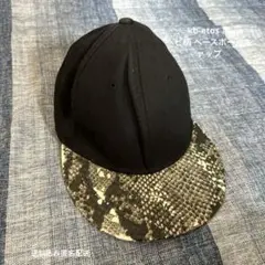 kb-etos 黒 ヘビ柄 ベースボールキャップ