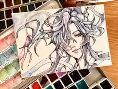 透明水彩イラスト/ハガキサイズ