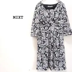 MixT ベルメゾン 千趣会 ワンピース 9AR 花柄 サイドファスナー
