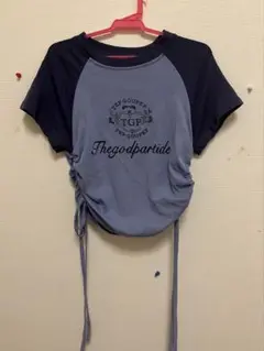 shein ブルー　チビT