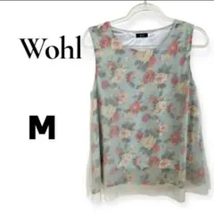 Wohl 花柄 タンクトップ Mサイズ レディース 夏