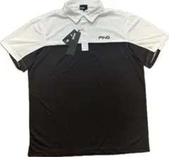 新品　PING ポロシャツ ホワイト/ブラック 4L