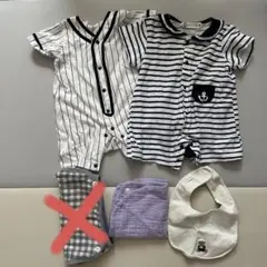 ストライプ柄ベビー服セット（95cm以下）