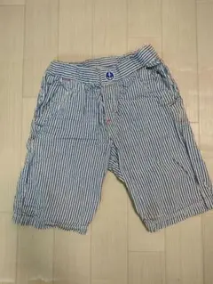 青と白のストライプ ハーフパンツ　120