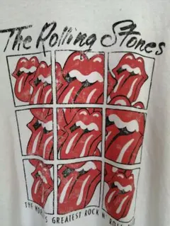 (3758)H＆M　ローリングストーンズ　プリントＴシャツ　ユーズド