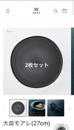 エイラス 大皿モアレ 3点セット