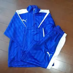 ÅÅ PUMA ストライプジャージ青 上 S-M 下 M 2点セット