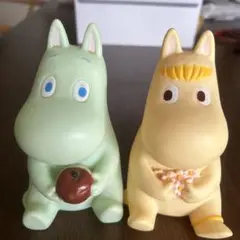 ムーミン　フローレン　2体セットソフビ　貯金箱