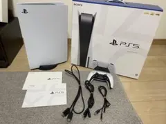PS5 本体 + コントローラー + ケーブル類