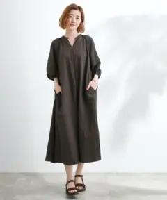 groveラグランスリーブワンピース　スミクロ　Lサイズ