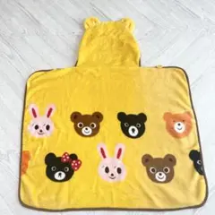 ミキハウス　ダブルビー　フード付き　ポンチョ　ケープ