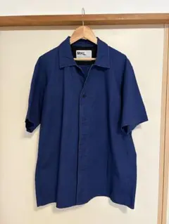 MHL. ネイビー 半袖シャツ Lサイズ