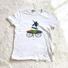 1614ポールスミスジュニア8y130cm白半袖プリントTシャツロゴ入り高見え