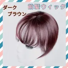 ★再入荷★前髪ウィック　ダークブラウン　人工毛　軽い　ワンタッチ　白髪隠し