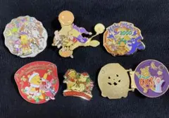 ディズニーリゾート　ピンバッジ プーさん　クリスマス　ハロウィン　レトロ