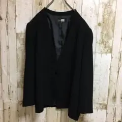 soir benir 東京ソワール ブラック ジャケット 17号 大きいサイズ