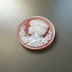美品　ストーンカメオ　めのうカメオ　ルース　パーツ　女性の横顔
