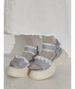 【美品】merry jenny フリルメッシュスニーカーサンダル
