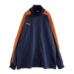 PUMA　トラックジャケット　ジャージ　刺繍ロゴ　ワンポイント　ストライプ