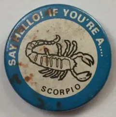 蠍座 Scorpio イギリス 缶バッジ 3.2cm