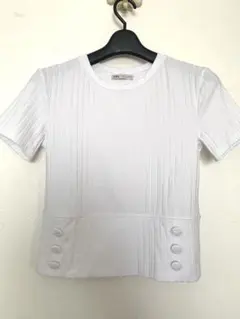 【送料無料】ZARA リブカット Tシャツ Mサイズ
